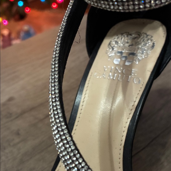 Vince Camuto Black and Silver Strappy Heels - Picture 4 of 7